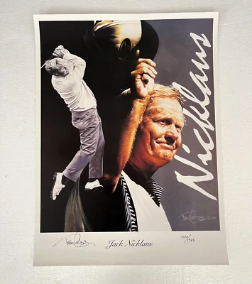 Póster numerado litografía de golf Jack Nicklaus firmado por Jim Cortés Foto 1 de 4