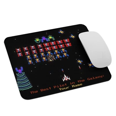 GALAGA - Seu NOME!!! personalizado - Mouse Pad NOVO 9,5" x 7,75" antiderrapante - Imagem 1 de 4