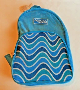 SeaWorld's Aquatica Waterpark Mesh "See Through" Zippered Backpack Blue NWT - Bild 1 von 8