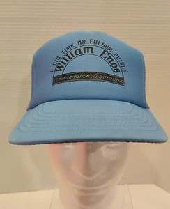 Vintage Folsom Gefängnismütze Johnny Cash Druckknopflasche Trucker Baseballmütze Kappe weiß - Bild 1 von 8