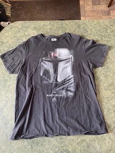 Star Wars Camiseta Hombre Talla Grande Mandaloriana Camiseta, Negro Manga Corta Camisa - Imagen 1 de 3