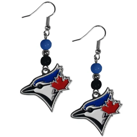 Toronto Blue Jays Bead Dangle Earrings [NEW] Fashion Ear Ring Jewelry Enamel Cover