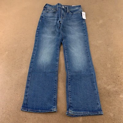 Old Navy Boys Size 8 Dark Wash Blue Denim Boot-Cut Built-In Flex Jeans NWT - Image 1 of 4
