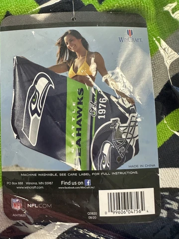 SEATTLE SEAHAWKS Established 1976 Beach Towel Cover
