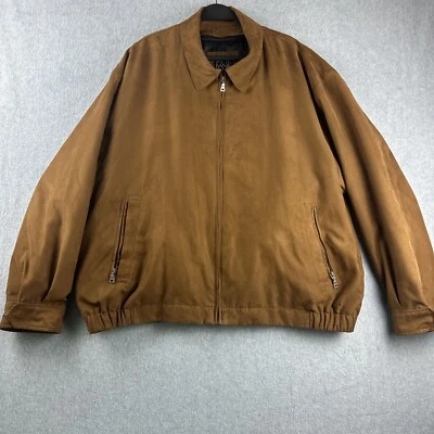 Jos. A. Bank Brown Faux Suede Removable Flannel Lining Jacket Men’s Size XXL - Image 1 of 4