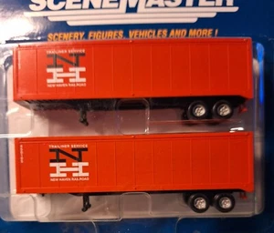 Remolque Walthers Scene Master New Haven 40 ft paquete de 2 escala HO - nuevo - Imagen 1 de 2