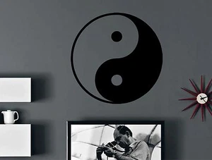 WD Adesivo murale YIN E YANG CINESE CONTRARI Simbolo Adesivo Per Parete - Picture 1 of 2