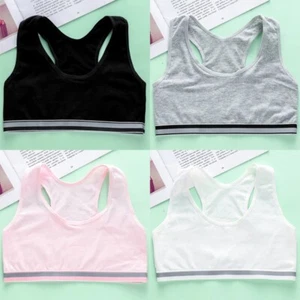 Girls Cotton Bra Teens Sports Bra Training Bras for Girls & Teens US - Picture 1 of 14