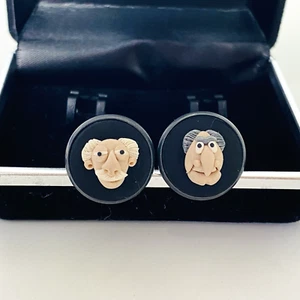 Muppet Show Manschettenknöpfe Statler & Waldorf mürrisch alte Männer lustig Geschenk Anzug Accessoire - Bild 1 von 7