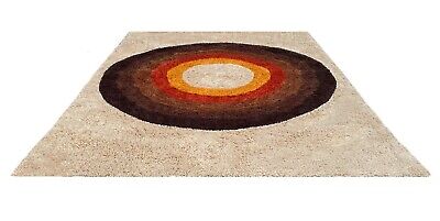 5 X 7 Mid Century Danish Modern Rya Style Shag Rug Or Carpet After Verner Panton • 505.52$