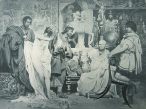 RÖMISCHER SENATOR AUGEN ZIEMLICH NIEDLICH NACKT NACKT MÄDCHEN SEXSKLAVIN, 1893 Erotik Kunstdruck - Bild 1 von 1