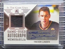 2014 Leaf In The Game Used Trevor Linden Game-Used Auto Autograph Patch #07/40