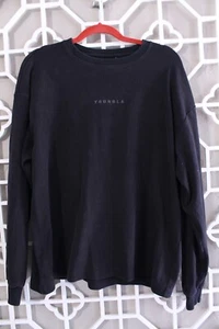 YoungLA Pullover Mens M Black Logo Cotton Stretchy Casual Preppy Sweatshirt Men - Picture 1 of 15