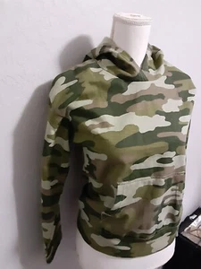 HUDSON Kids Pull lover Fleece Hoodie Sweatshirt size large 12/14 camouflage - Picture 1 of 11