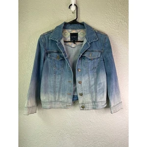 Jessica Simpson Denim Jacket Embroidered Western Jean Jacket Medium - Picture 1 of 4