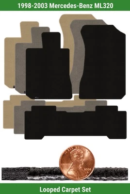 Juego de alfombrillas clásicas personalizadas para Mercedes ML320 98-03 (3 piezas) #Z6T Foto 1 de 4