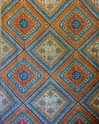 Cortina de chuveiro de algodão boho, toalha de mesa, cortina de janela única 48" x 72" - Imagem 1 de 4