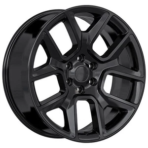 22inch Black Alloy Wheel 6x5.5 Rim for 2019-24 Ram 1500, R3522201-BB ART Replica - Picture 1 of 1