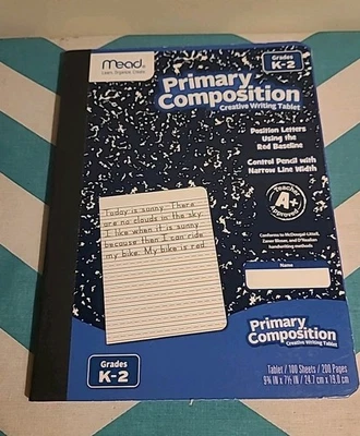 Cuaderno de composición primaria Mead, diario de escritura K-2 con reglas anchas, 100 hojas Foto 1 de 4