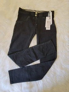 Freddy WR.UP Womens Sz M Shape Wear Denim Mid Rise Full Length Black WRUP1RJ1E - Picture 1 of 11