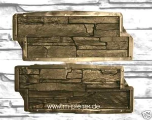 2 stampi per clinker da parete, cinghia - struttura in ardesia 310 - Foto 1 di 9