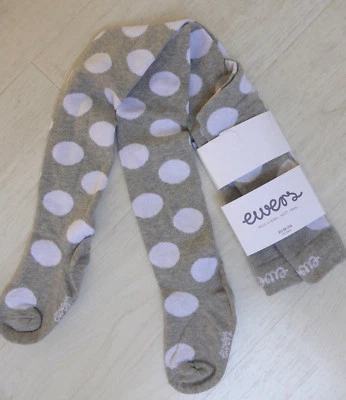 ewers Strumpfhose,  grau meliert mit großen weißen Punkten.  NEU! - Bild 1 von 2