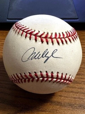 MO VAUGHN 3 SIGNED AUTOGRAPHED OAL BASEBALL!  Red Sox, Angels, Mets! - Image 1 of 2