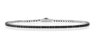 Armband Tennis Gold 18kt. mit Diamanten Black Auszeichnung Geschenk Herren Damen - Bild 1 von 2