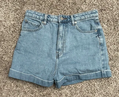 Volcom Denim Shorts Cuffed Jean Shorts Women Size 27 Blue Beach - Image 1 of 4