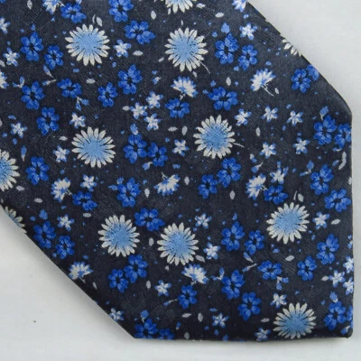 Corbata Geoffrey Beene Azul Floral Naturaleza Para Hombre 57x3 Estrecha Brillante Colorida Verano Foto 1 de 4