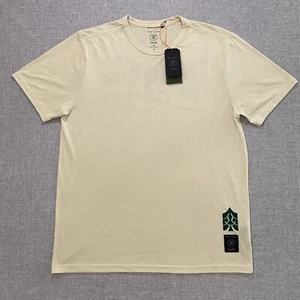 Roark Run Amok Mens Medium Public Lands Mathis Natural Short Sleeve Shirt New - Picture 1 of 8