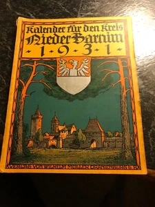 Calendario para el distrito bajo Barnim 1931 Brandeburgo libro natal RARO - Imagen 1 de 5