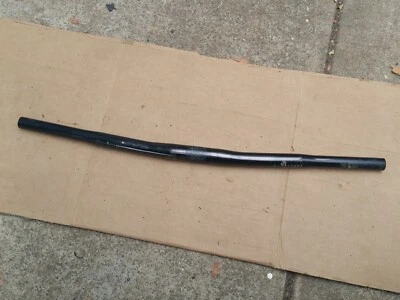 Manillar de barras planas cónicas vintage Gary Fisher 56 cm de ancho x 25,4 mm abrazadera negro Foto 1 de 4