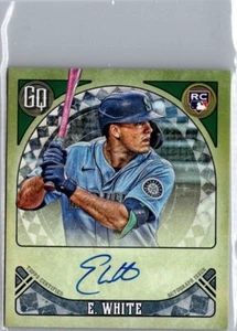 Topps Gypsy Queen Evan 2021 blanco mini novato verde automático/99 SP! Marineros - Imagen 1 de 2