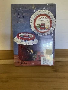 New Berlin Co - Wide Mouth Jar Lid Cross Stitch Kit (Home Canned By Tina) #30733 - Picture 1 of 7
