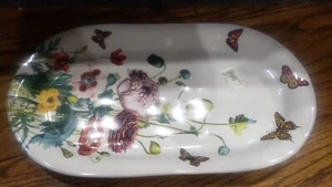 NWT JULISKA FIELD OF FLOWERS - POPPIES - HOSTESS TRAY / PLATTER - 13 5/8" - Picture 1 of 8