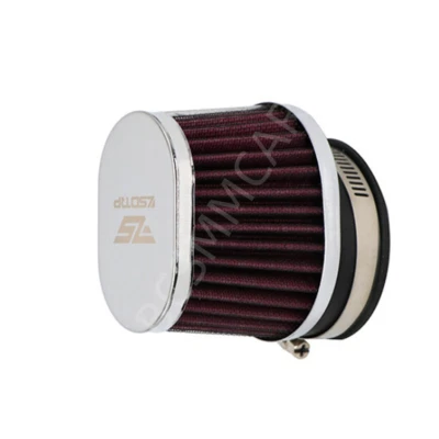 Motorcycle High Flow Air Filter Air Cleaner Intake Filter Pod Kit 2pcs 60mm - Image 1 of 4