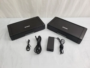 AS IS FOR PARTS Lot of 2 EPSON WorkForce WF-110 Wireless Color Mobile Printer - Picture 1 of 5