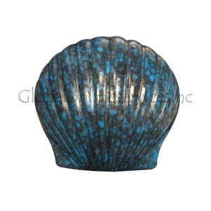 Aqua Brass Shell Keepsake Urn for Small Human Ashes - Picture 1 of 4