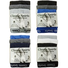 3 & 6 Pack Mens Boxers Shorts Classics Sports Comfort Fit Underwear Briefs