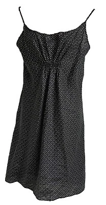 Vestido Old Azul Marino Negro/Marfil Lunares Pura Seda Crochet Tirantes, Talla Para Mujer M Foto 1 de 4