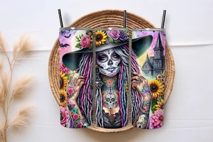 Skinny Becher - Bad A$$ Hexe - Halloween - 20oz Edelstahl - Bild 1 von 1