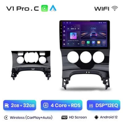 Autoradio Per Peugeot 3008 2009-2015 2G+32GB CarPlay-AndroidAuto Wireless - Immagine 1 di 4