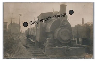 RPPC Railroad Train Construction JERSEY CITY NJ New Jersey Real Photo Postcard - Image 1 of 2