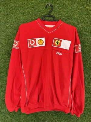 FERRARI F1 TEAM RARE RACING SWEATSHIRT FLEECE SWEATER FILA ORIGINAL SIZE L (52) - Image 1 of 4