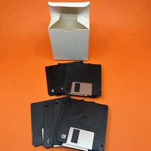 10 Used Black 3.5” Double Sided High Density DSHD Disks Suit PC - Bild 1 von 2
