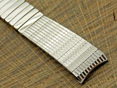 Pulsera Baldwin Vintage NOS Sin Usar 17.5mm Acero Inoxidable Expansión Reloj Foto 1 de 4