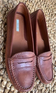 Geox Respira Women's Penny Loafer New Size 36.5 US 6.5 Brown Flat - Picture 1 of 10