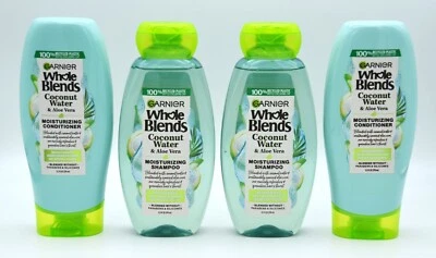 4 Garnier Whole Blends Coconut Water Aloe Moisturizing Shampoo And Conditioner - Image 1 of 4