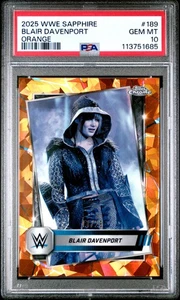2025 Topps Chrome Sapphire Edition Wwe #189 Blair Davenport Orange PSA 10 - Picture 1 of 2